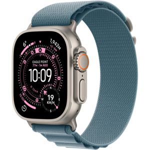 Apple Watch Ultra 3 Smartwatch GPS + Cellular Carcasa Natural Titanium 49mm Light Blue Alpine Loop - M