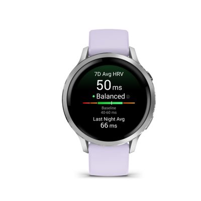 Garmin Venu 4 Smartwatch 41mm Silver Curea de Silicon Periwinkle