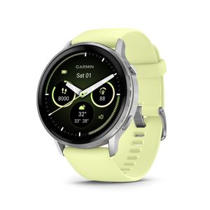 Garmin Venu 4 Smartwatch 45mm Silver Curea de Silicon Citron