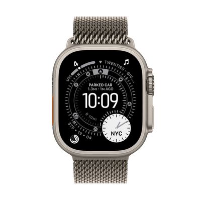 Apple Watch Ultra 3 Smartwatch GPS + Cellular Carcasa Natural Titanium 49mm Natural Titanium Milanese Loop - L