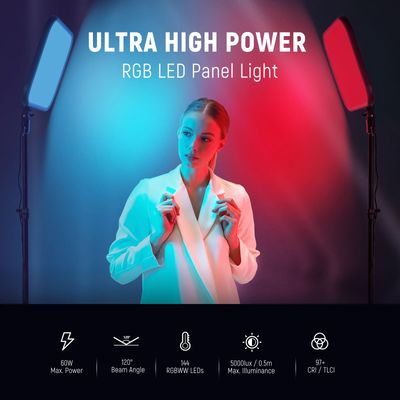 Neewer RGB168 Lampa video LED RGB 60W 2500K-8500K