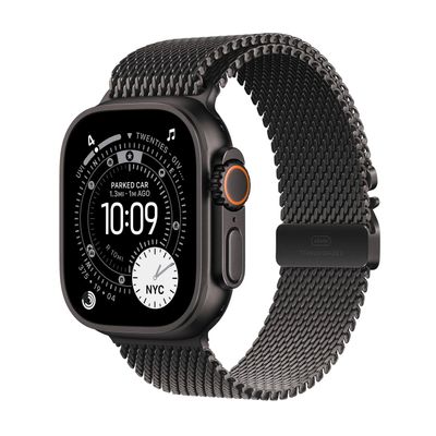 Apple Watch Ultra 3 Smartwatch GPS + Cellular Carcasa Black Titanium 49mm Black Titanium Milanese Loop - L