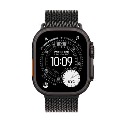 Apple Watch Ultra 3 Smartwatch GPS + Cellular Carcasa Black Titanium 49mm Black Titanium Milanese Loop - L