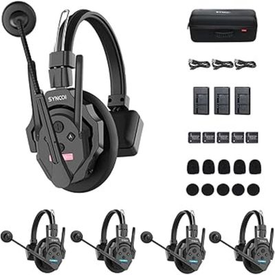 Synco Xtalk XPro 5 x Casca Sistem Intercom Wireless