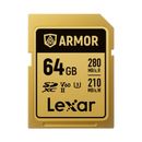 Lexar ARMOR Gold Card de Memorie SDXC UHS-II 64GB Otel Inoxidabil