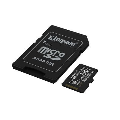 Kingston Canvas Select Plus Gen3 Card de Memorie microSDXC 512GB 150MB/s A1 cu Adaptor