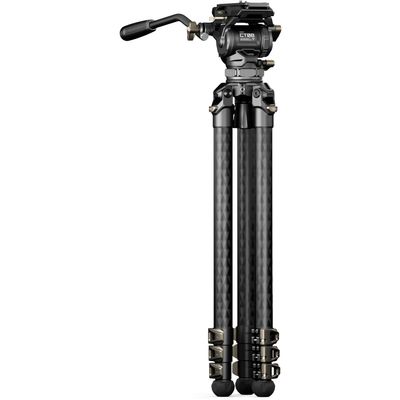 Tilta Trepied Carbon 3-Stage 180cm cu Cap Fluid Video Cine 75mm 8kg Gri