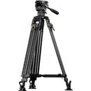 Tilta Trepied Carbon 2-Stage One Touch cu Cap Fluid Video Cine 75mm 178.5cm 8kg Gri