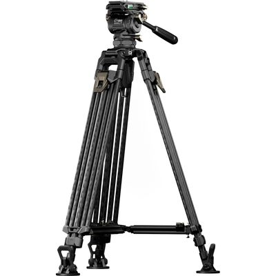 Tilta Trepied Carbon 2-Stage One Touch cu Cap Fluid Video Cine 75mm 178.5cm 8kg Gri