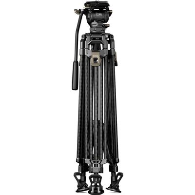 Tilta Trepied Carbon 2-Stage One Touch cu Cap Fluid Video Cine 75mm 178.5cm 8kg Gri