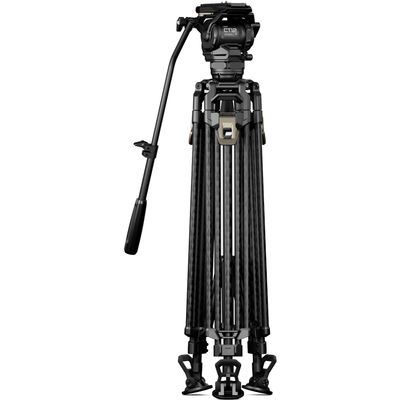 Tilta Trepied Video Cine 2-Stage cu Cap Fluid 75mm si Picioare Carbon 181cm 12kg