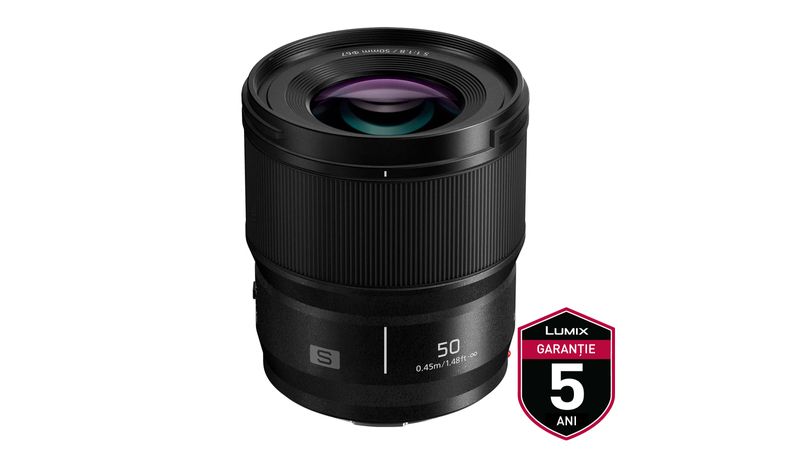 lumix s 50mm f1.8 s5ii,sigma fp,s9等に Obiectiv LUMIX S 50mm F/1,8 Full Frame, L-mount - eMAG.ro