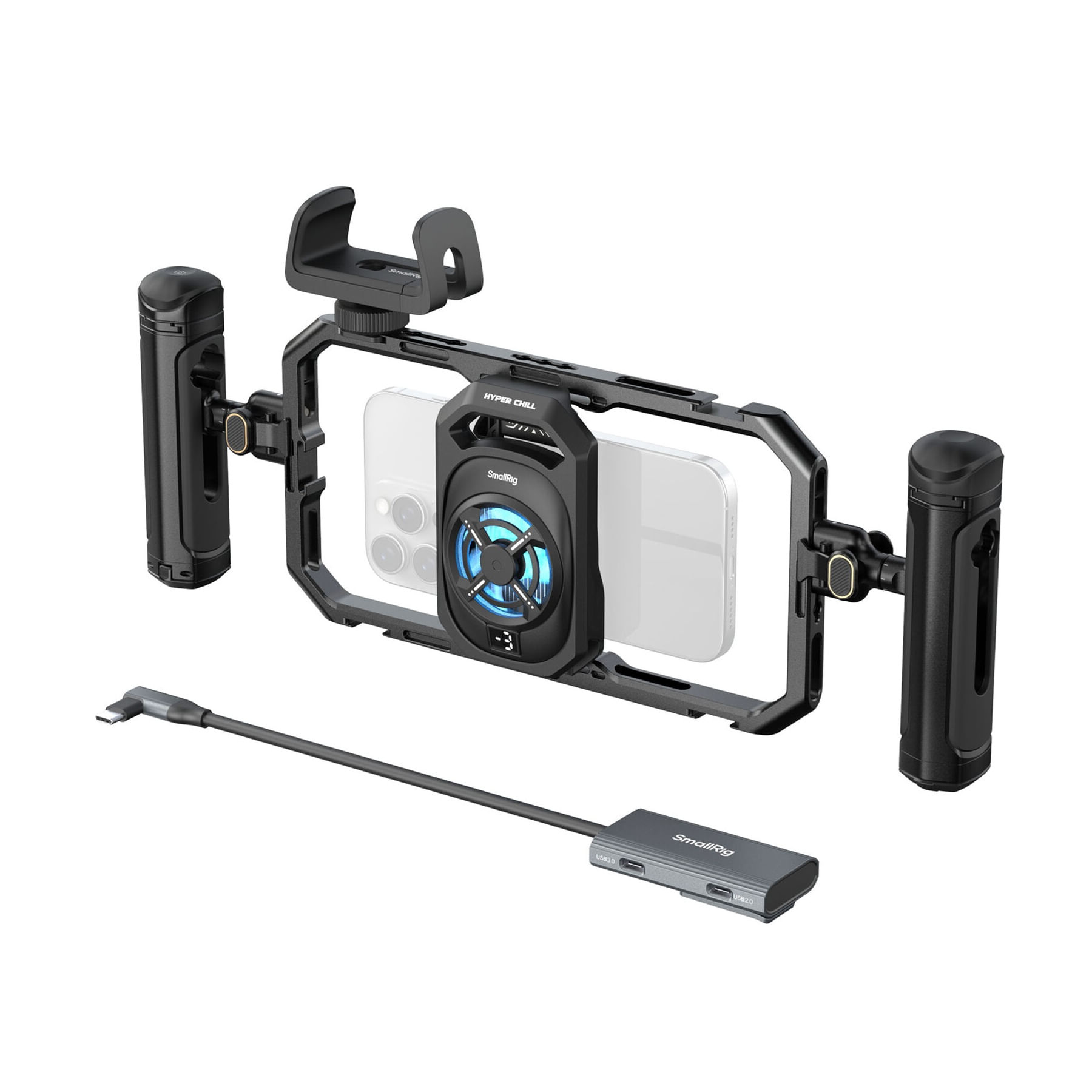Telephony SmallRig 5276 Kit Cage All-in-One cu Sistem de Racire pentru Filmare si Streaming pentru Telefon