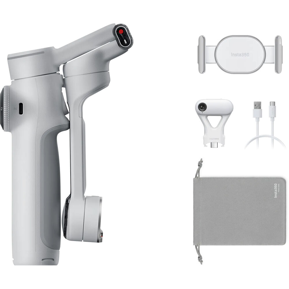 Insta360 Flow 2 Pro AI Tracker Bundle Stabilizator Stone Gray-F64.ro