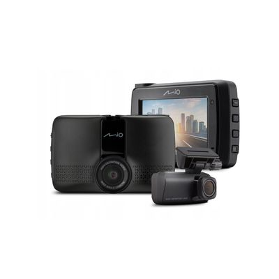 Mio MiVue 903WD Pro Camera Auto DVR Dual 2,5K Full HD Sony STARVIS 2 Mod Parcare Inclus Card SD 128GB GPS WIFI HDR
