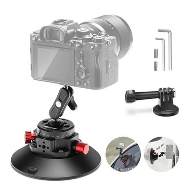 Neewer CA013 Ventuza cu Brat Articulat si Suport Gopro 5Kg