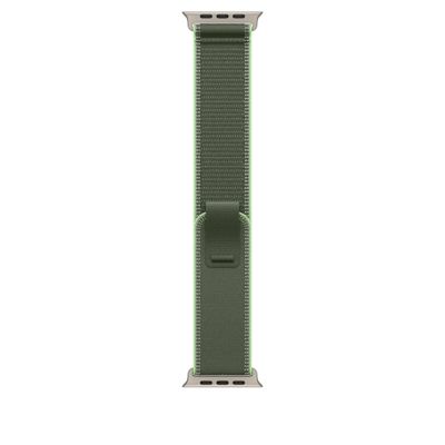 Apple Curea pentru Apple Watch 49mm Green/Neon Trail Loop  M/L Natural Titanium Finish