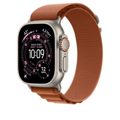 Apple Curea pentru Apple Watch 49mm Terracotta Alpine Loop Small Natural Titanium Finish