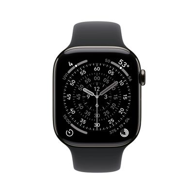 Apple Watch S11 Smartwatch GPS + Cellular Carcasa Slate Titanium 46mm Curea Black Sport M/L