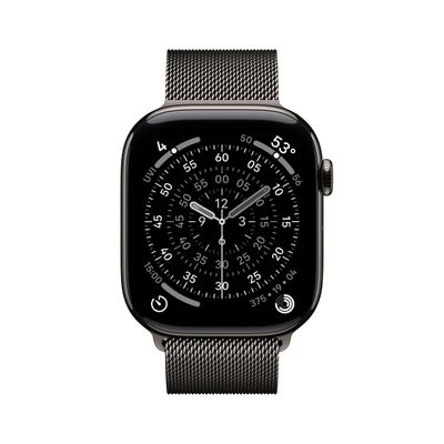 Apple Watch S11 Smartwatch GPS + Cellular Carcasa Slate Titanium 46mm Slate Milanese Loop M/L