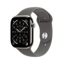 Apple Watch S11 Smartwatch GPS + Cellular Carcasa Natural Titanium 46mm Curea Stone Grey Sport S/M