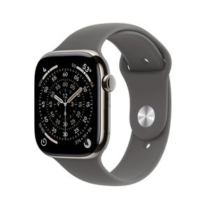 Apple Watch S11 Smartwatch GPS + Cellular Carcasa Natural Titanium 46mm Curea Stone Grey Sport S/M