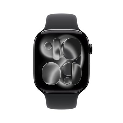 Apple Watch S11 Smartwatch GPS + Cellular Carcasa Jet Black Aluminium 46mm Curea Black Sport S/M