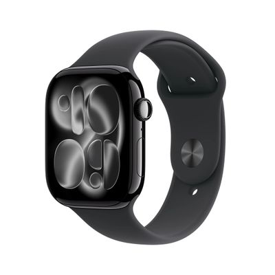 Apple Watch S11 Smartwatch GPS + Cellular Carcasa Jet Black Aluminium 46mm Curea Black Sport M/L