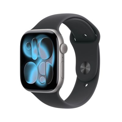 Apple Watch S11 Smartwatch GPS + Cellular Carcasa Space Grey Aluminium 46mm Curea Black Sport M/L