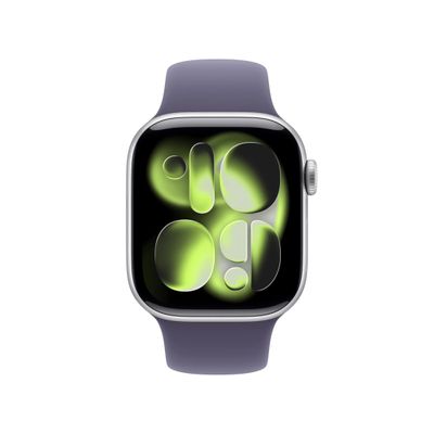 Apple Watch 11 Smartwatch GPS Carcasa Silver Aluminium 42mm Purple Fog Sport Band M/L