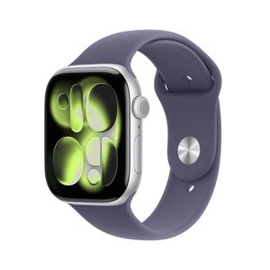 Apple Watch 11 Smartwatch GPS Carcasa Silver Aluminium 46mm Purple Fog Sport Band M/L