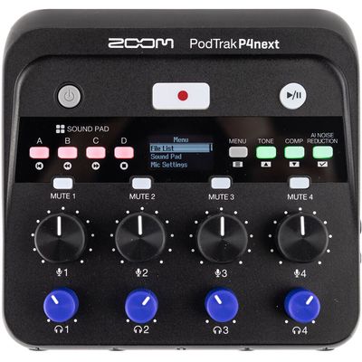Zoom PodTrak P4next Recorder Podcast 4 Canale