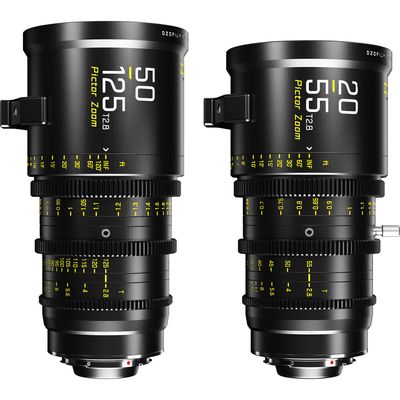 DZOFILM Pictor Trusa Obiective Cine Zoom 50-125 si 20-55 T2.8 Negru