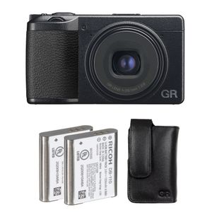Ricoh GR IIIx Aparat Foto Compact Bundle cu Husa GC-11 si Extra Acumulator DB-110