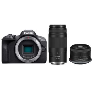 Canon EOS R100 Aparat Foto Mirrorless Kit cu Obiective 18-45mm si 75-300mm