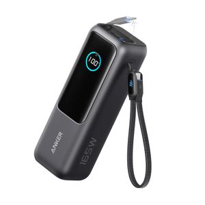 Anker Acumulator Extern 25.000 mAh 165W 100W USB-C cablu USB-C retractabil Negru