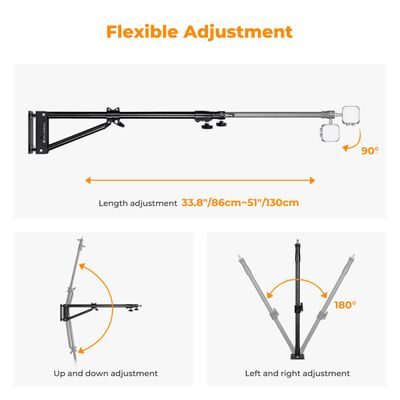 K&F Concept KF34.048 Suport Extensibil cu Unghi Reglabil pt Perete