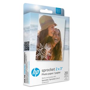 HP Hartie foto Zink pentru Imprimanta Sprocket Luna 5x8 cm 20 Coli