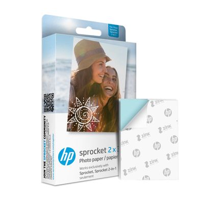 HP Hartie foto Zink pentru Imprimanta Sprocket Luna 5x8 cm 20 Coli