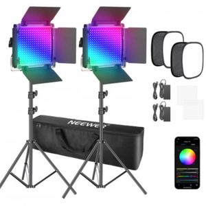 Resigilat: Neewer 660PRO Kit 2 Lampi Studio RGB 50W 3200K-5600K - RS125090963-1