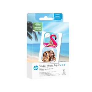 HP Hartie Foto Zink Tip Autocolante Pre-taiate pentru Imprimanta Sprocket Luna 5x8 cm 30 Coli