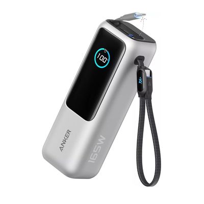 Anker Acumulator Extern 25.000 mAh 165W 100W USB-C Cablu USB-C Retractabil Gri