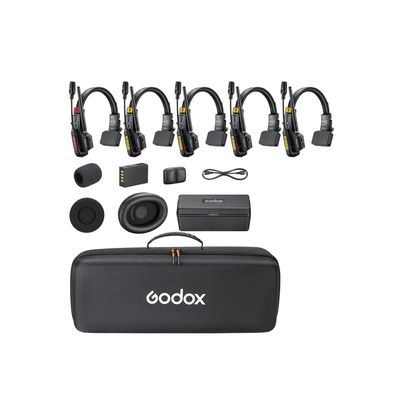 Godox SkyTalk Air 5S Sistem Intercom Wireless 5 Utilizatori 2.4Ghz