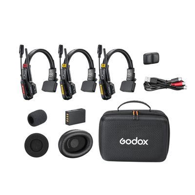 Godox SkyTalk Air 3S Sistem Intercom Wireless 3 Utilizatori 2.4Ghz