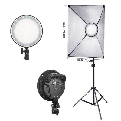 Fancier LED-SLH4A  Kit 2 Lampi LED Bicolore 2700K-5500K + 2 Softboxuri + 2 Stative