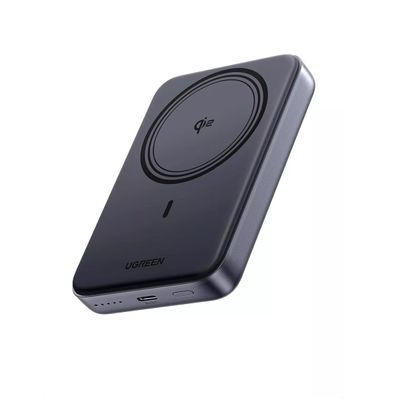 Ugreen Acumulator Extern Magnetic 10000 mAh Wireless PD 30W Qi2 7.5W USB-C Compatibila MagSafe Negru
