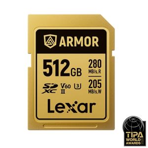 Lexar ARMOR Gold Card de Memorie SDXC UHS-II 512GB Otel Inoxidabil