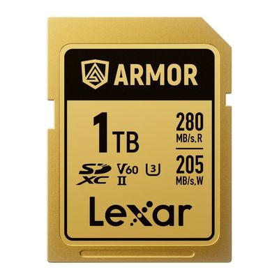 Lexar ARMOR Gold Card de Memorie SDXC UHS-II 1TB Otel Inoxidabil