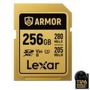 Lexar ARMOR Gold Card de memorie SDXC UHS-II U3 IP68 R280/W210 V60 256GB Otel Inoxidabil