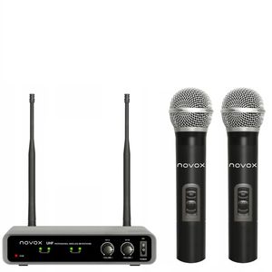 Novox FREE H2 Sistem Wireless Dual cu Baza Fixa si 2x Microfon Handheld